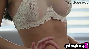 Stunning Petite Big Ass Teen Gloria Sol Strips Lingerie Posing Tits