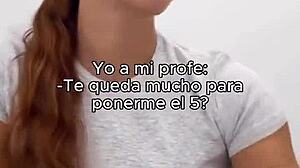 teen gives handjob to the spanish teacher