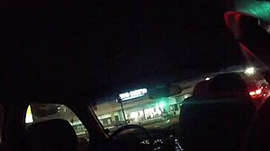 angie gets filmed in candid car sex with creampie