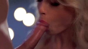Sexy classy blonde blowjob