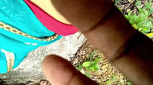 starving stepmom dragged to forest mountains for hard pounding