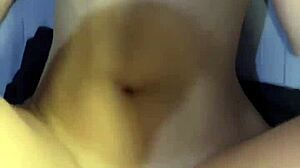 Cumming in her belly after riding