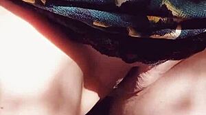 Mature wife huge cameltoe shaved pussy lips flashing outdoor thong exhibitionist close up