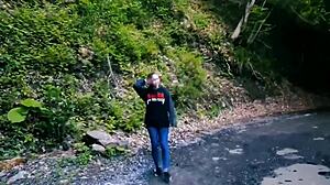 Forest romp turns risky when we're caught mid-thrust in the wild outdoors