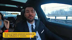 Hot Russian Milf Fingers Pussy in Pervert Taxi Pickup Game