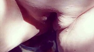 Mature wife huge cameltoe shaved pussy lips flashing outdoor thong exhibitionist close up