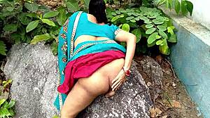 starving stepmom dragged to forest mountains for hard pounding