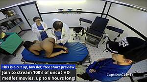 What happens backstage when tsayyyy handcuffs latex-gloved sheila daniels for tit-spreading humiliation?