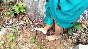 starving stepmom dragged to forest mountains for hard pounding