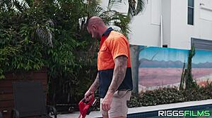 WOW! muscle barbie's tight ass wrecked by monster cock pounding!