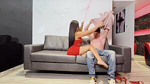 Elizabeth marquez teases during interview before riding cock