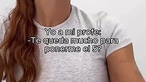 teen gives handjob to the spanish teacher
