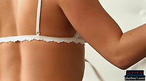 Milf model kali murphy reveals her big round ass in hot striptease