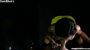 you love watching this brunette teen gloryhole blowjob cumshot right?