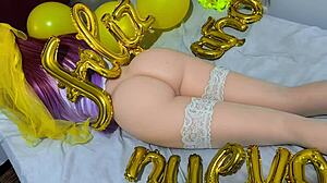 I fuck my virgin stepdaughters tight new year ass