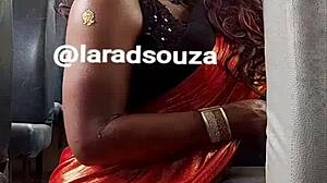 Indian crossdresser slut lara dsouza poses sexy in bus
