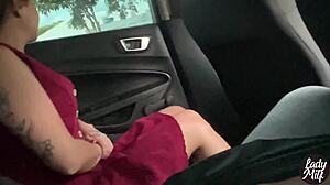 she goes out on the street without panties to have an orgasm in the square and then has sex all wet