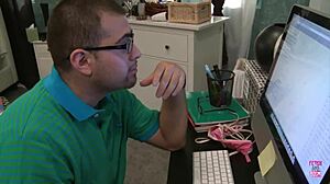 Geeky Husband Watches Wife Get Banged Roughly!