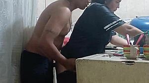Mexicana Gets Anal In Kitchen