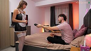 surprised housekeeper learns revolve x masturbator use