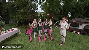 three teen scouts fuck hard in camping orgy
