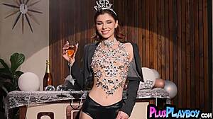 Abby Brandon Poses Before Striptease