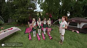 three teen scouts fuck hard in camping orgy