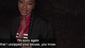 Public Agent Fucks French Ebony Babe Outdoors Hard