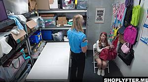 shoplifter winter flynn bends over for officer fingers