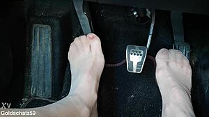 Pumping In Birkenstocks With Nylon Pantyhose And Toes