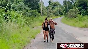 Agatha mama caught fucking young guy in woods