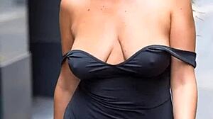 busty milfs with massive natural tits bouncing braless in compilation