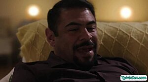 Melanie Brooks deepthroats and fucks a guy