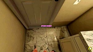 house party female player has bathroom sex with frank watching