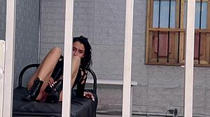 Horny slut lets cop fuck her in prison