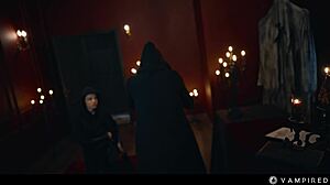 Sexy vampire lesbian threesome girls getting mesmerize into slave submission