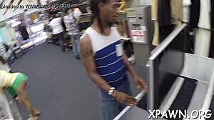 Exibitionist dilettante sucks hard cock