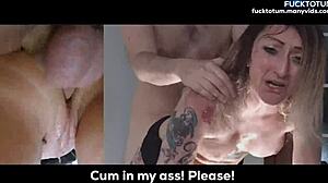 Rough Anal Makes Her Squirt Then Creampie