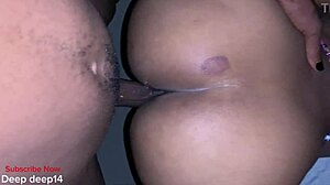 Ebony slut banged by big black dick making that pussy cream