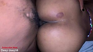 Ebony slut banged by big black dick making that pussy cream