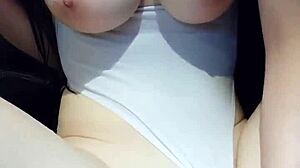 China Beautiful Babe Shows Big Tits And Masturbates