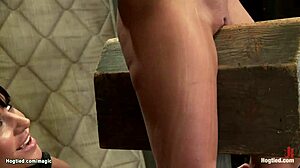 Busty Lezdom Fucks Bound Wrestler With Intense Bondage