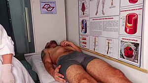 erection happens right in front of the nurse