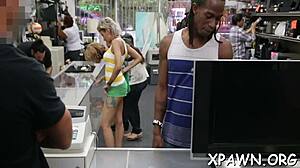 Exibitionist dilettante sucks hard cock