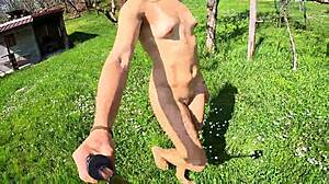 I walk and strip naked in the middle of nature
