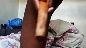 Cooking stick challenge ends with wet pussy squirt