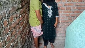 young indian muslim woman at doctor party