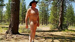 naked in the pines with sheer outfit