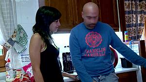 in the kitchen two couples find two nice fucks to do on the table