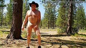naked in the pines with sheer outfit